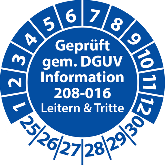 Prüfplakette Leitern und Tritte DGUV 208-016