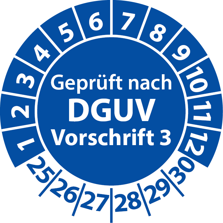 Prüfplakette Geprüft nach DGUV V3