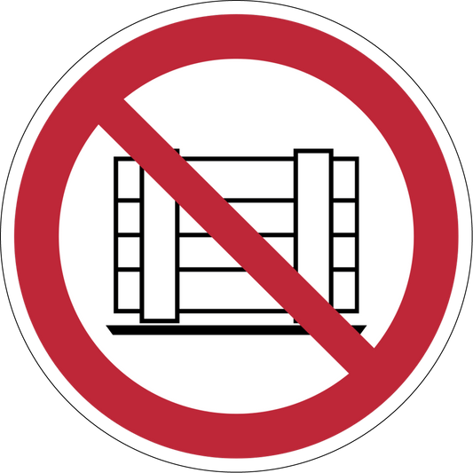 Verbotszeichen Aufkleber P023 Abstellen oder Lagern verboten