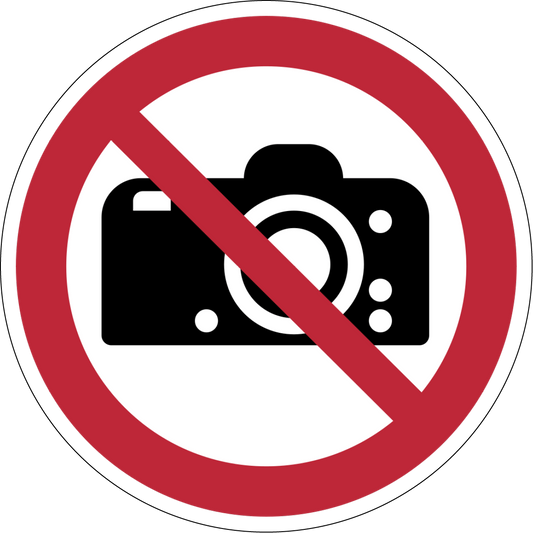 Verbotszeichen Aufkleber P029 Fotografieren verboten